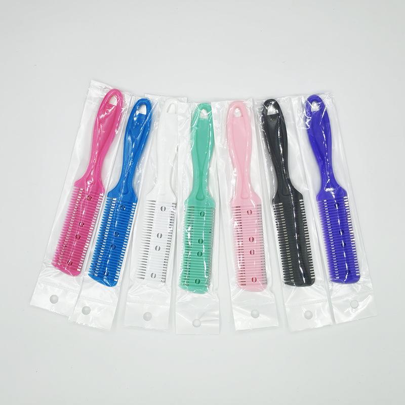 household thinning hairdressing knife trimming bangs two-sided knife hair cutting comb with blade multifunctional hair shredder