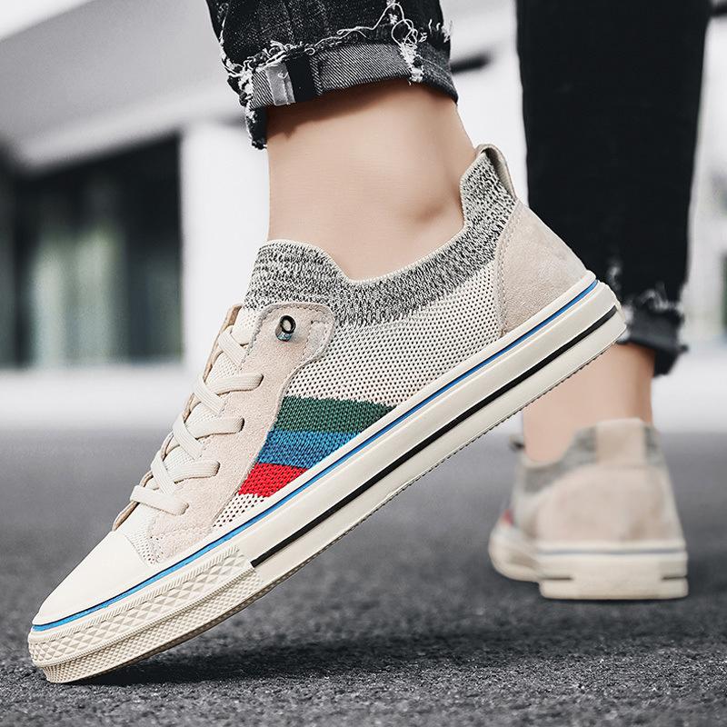 men's canvas shoes new summer breathable thin deodorant casual sneakers slip-on lazy old beijing cloth shoes