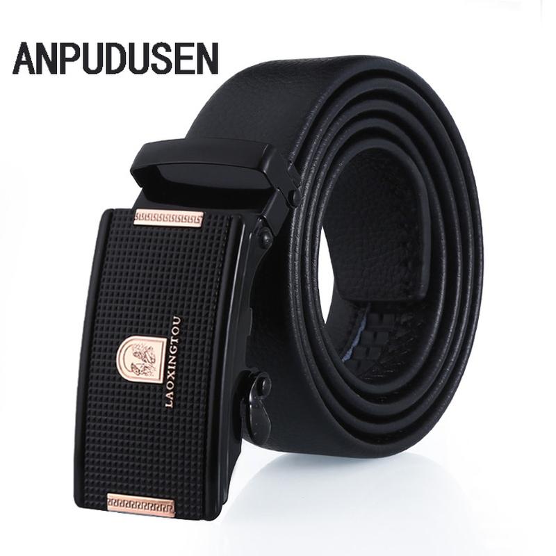 belt men's business all-match automatic buckle lychee pattern belt running rivers and lakes stall hot model pant belt factory in stock wholesale