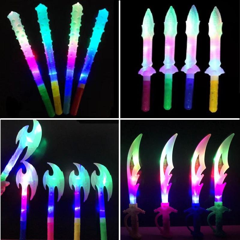 luminous electronic knife luminous spiked club electronic axe children's toy stall supply toy wholesale