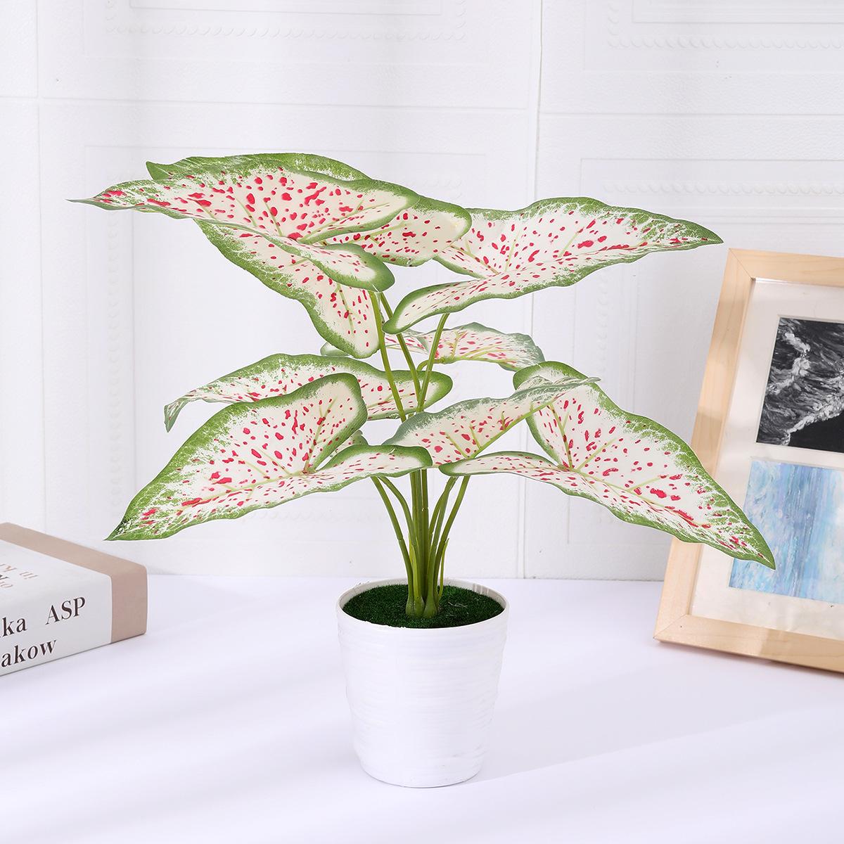 artificial plant colored taro potted white lovers pink strawberry balcony indoor green plant artificial potted furniture