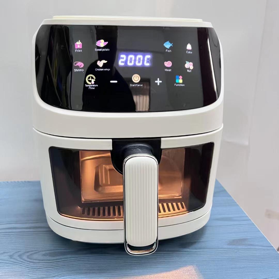 Air Fryer New 8l Large Capacity Visual Air Fryer Color Screen Smart Deep Frying Pan Chips Machine