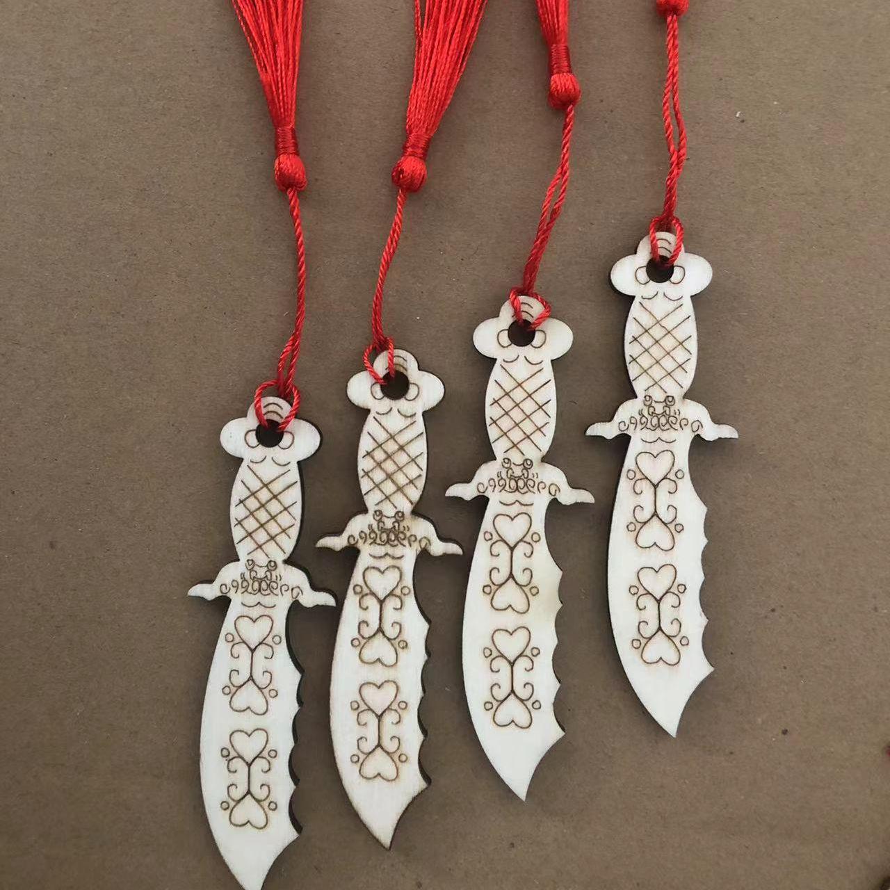 factory supply small knife big knife children full-year full moon drawing of lots gift toys wooden craftwork pendant accessories