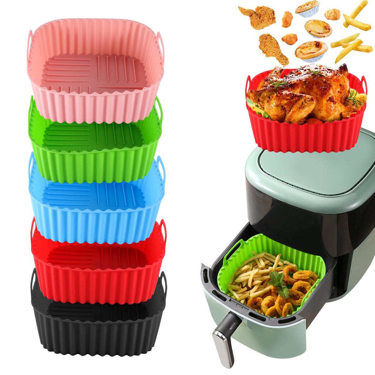 Xuan Juan Silicone Factory Multi-Color Edible Silicon Square Air Fryer Tray Suitable for 7qt Air Fryer