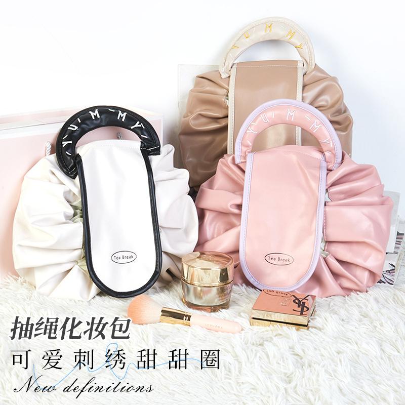 feel cosmetic bag wash bag large capacity waterproof portable storage bag lazy light luxury minority travel bag