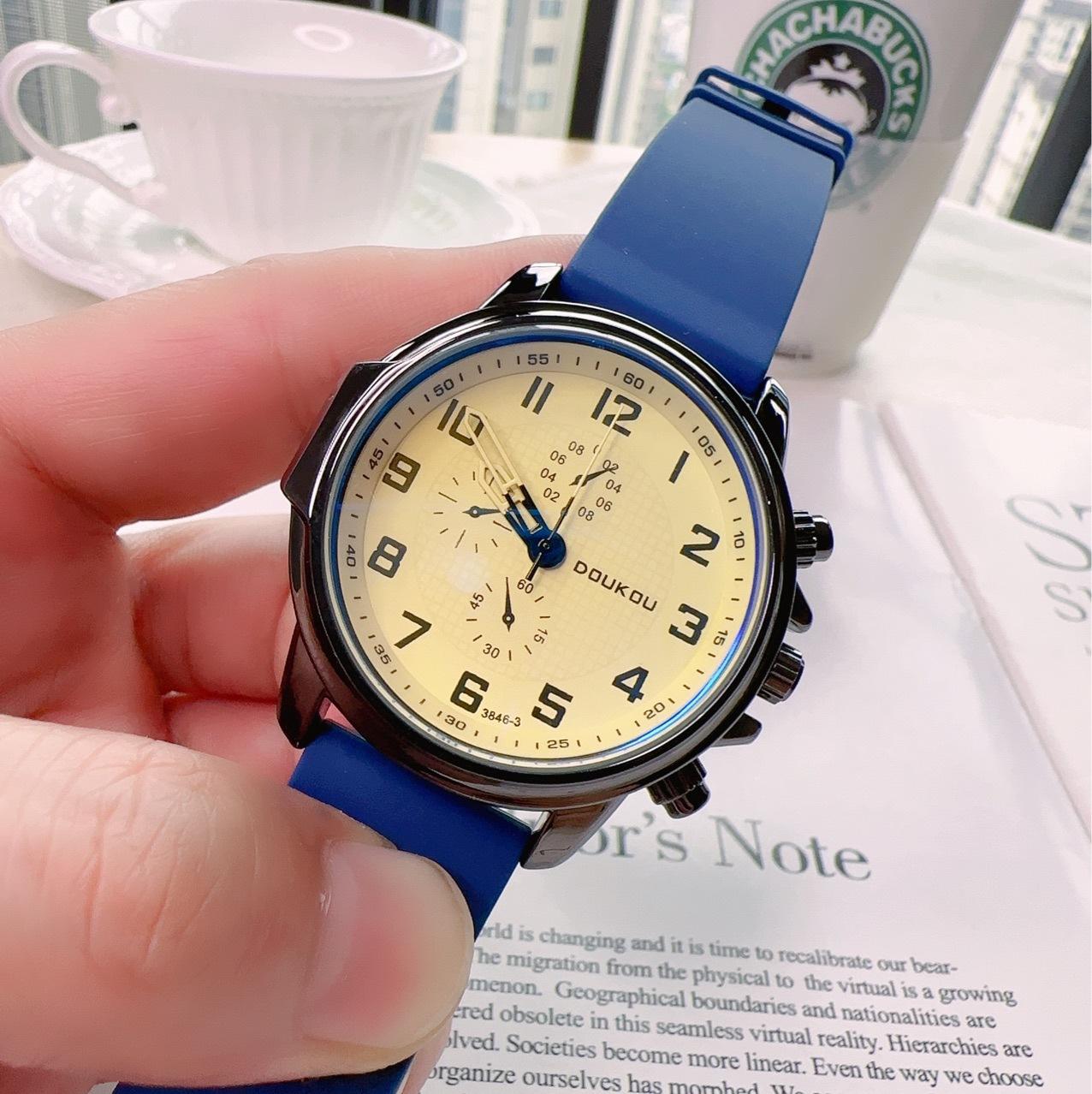 foreign trade watch european and american popular silicone large plate digital scale pilot men's watch cross-border e-commerce supply table