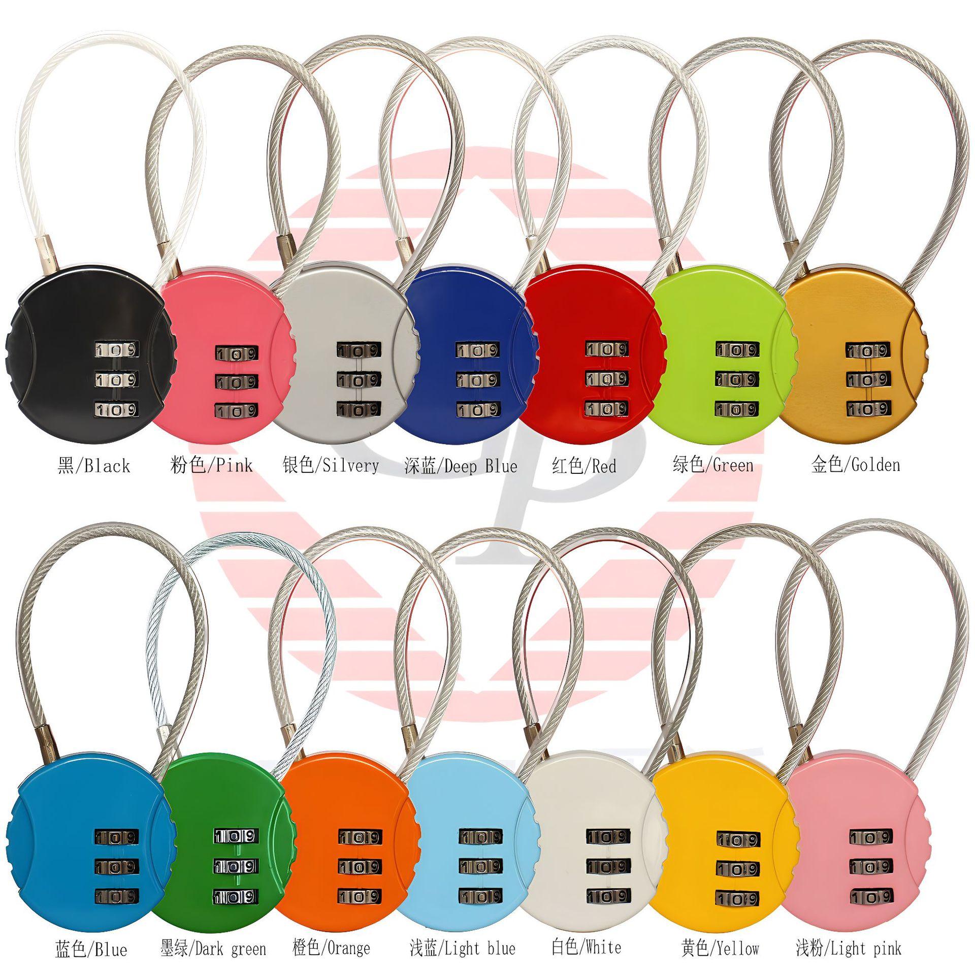 wire rope password lock padlock luggage bike combination lock spherical password lock cartoon padlock with password required