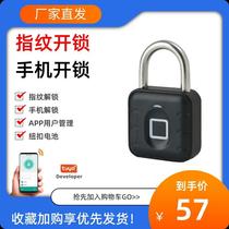 fingerprint lock fingerprint padlock smart lock graffiti lock waterproof tuya graffiti bluetooth lock student fingerprint small lock