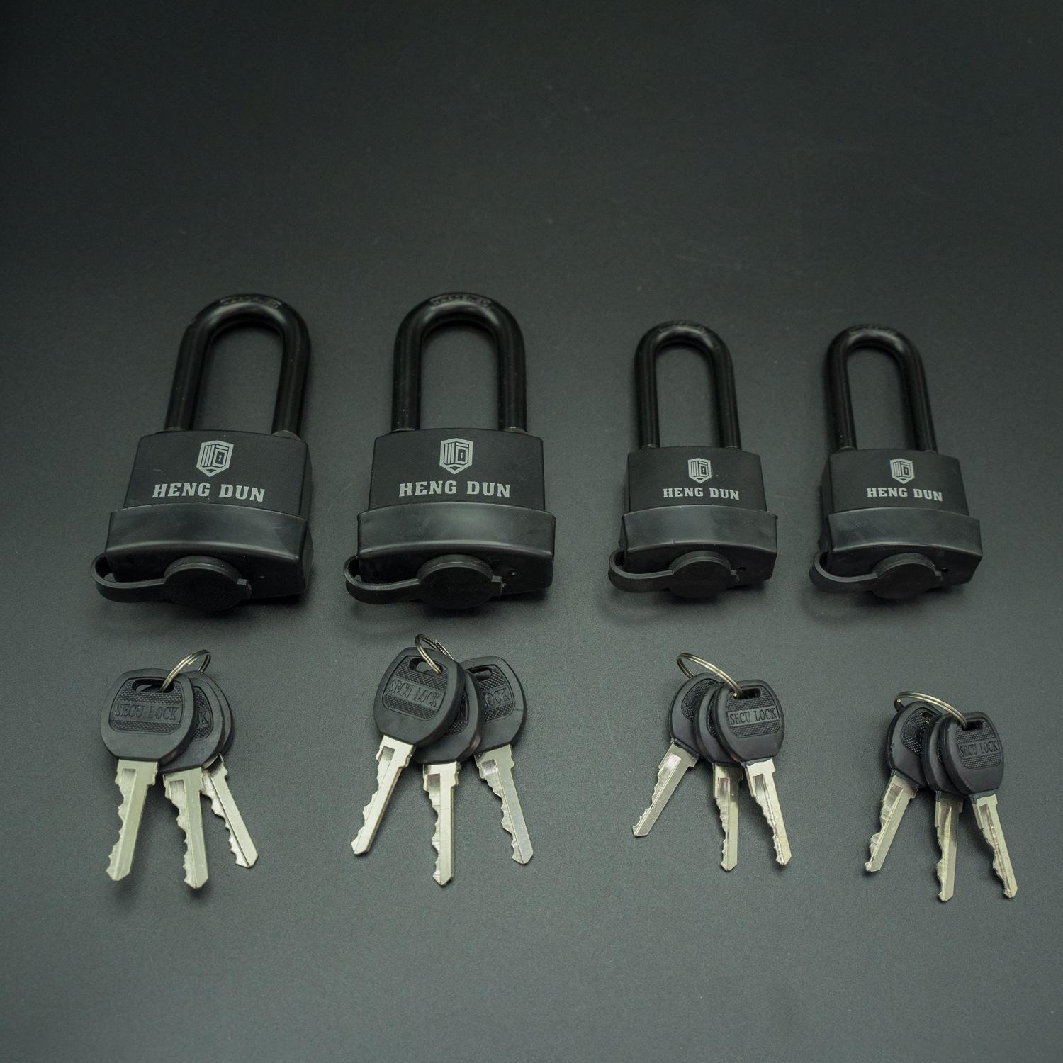High-Quality Rubber-Coated Waterproof Industrial Padlock Outdoor Rubber-Coated Waterproof Cover Industrial Safety Padlock Long Beam Padlock