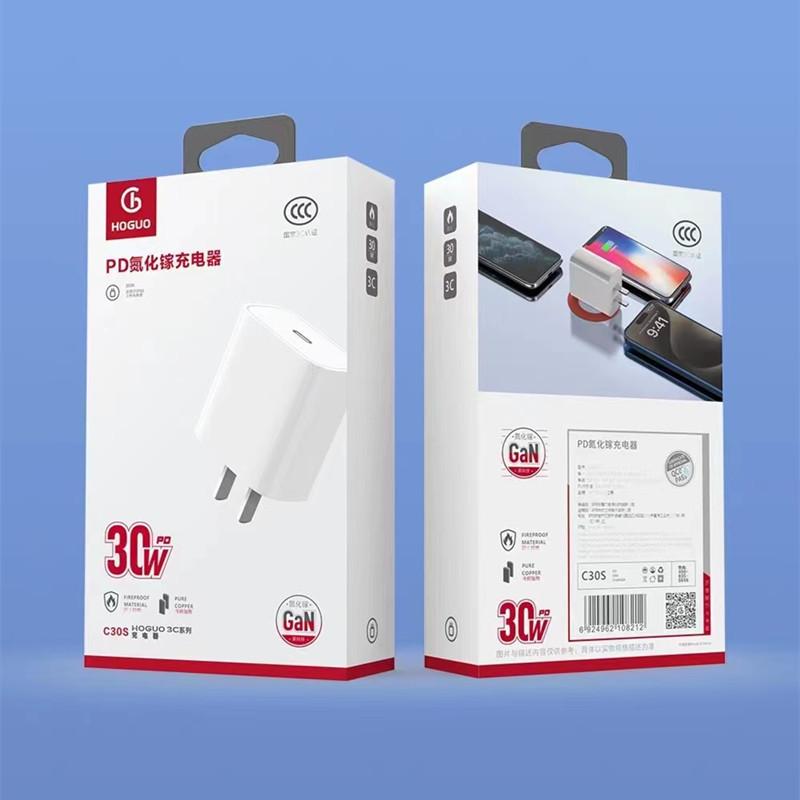 chinese hawthorn charger c30s flash charging head pd 30w fast charge for apple mobile phone