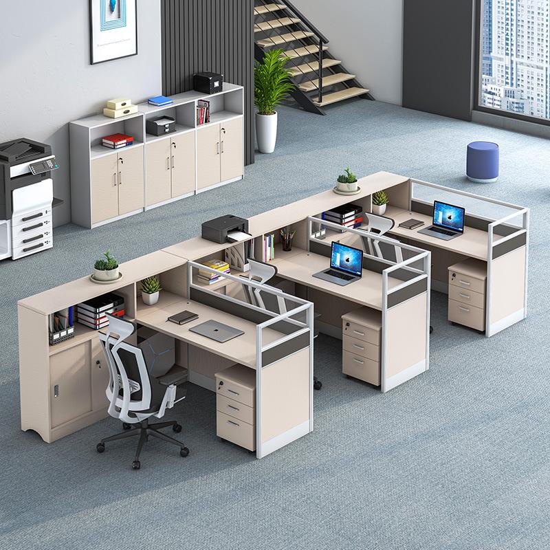 office furniture staff office desk and chair single financial office desk screen staff station 3-person computer desk wholesale