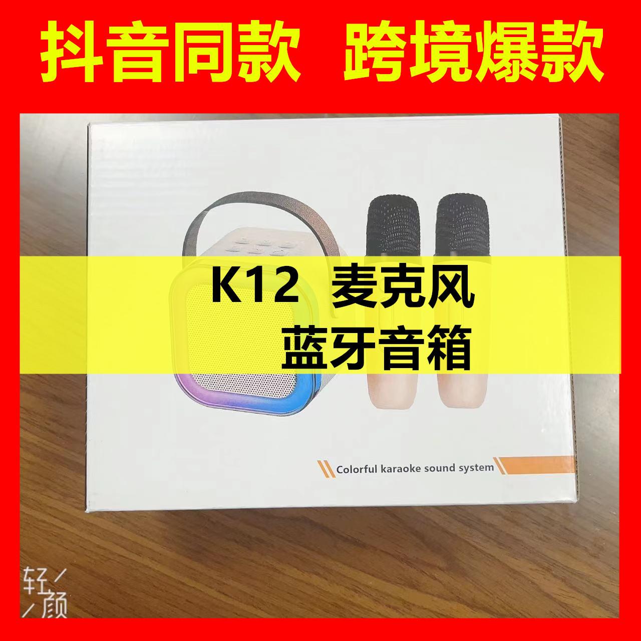 cross-border tiktok same popular k12 microphone speaker integrated microphone mini home children's karaoke bluetooth audio