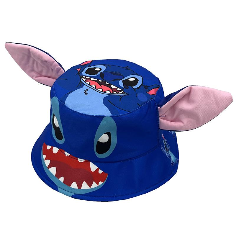 New Children Man and Woman Cartoon Bucket Hat Stitch Three-Dimensional Ear Hat ANGEL Medium and Large Children Bucket Hat 56cm