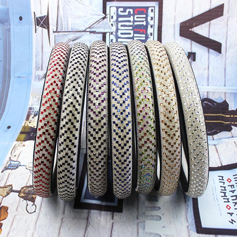 diamond-embedded car steering wheel cover women's car universal for men and women fashion car steering wheel cover