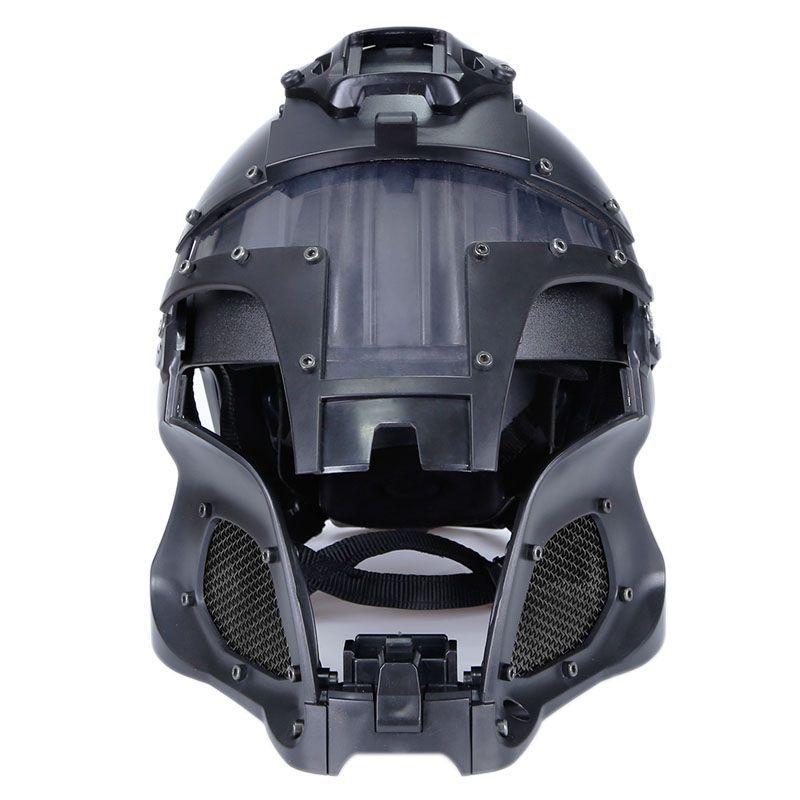 wosport factory direct sales medieval iron warrior helmet tactical outdoor retro helmet solid color version