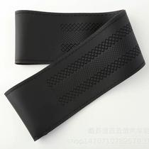 skin feeling pu leather handlebar cover factory wholesale ultra-thin sweat-absorbing handlebar cover embossed sports foreign trade hand sewing steering wheel cover