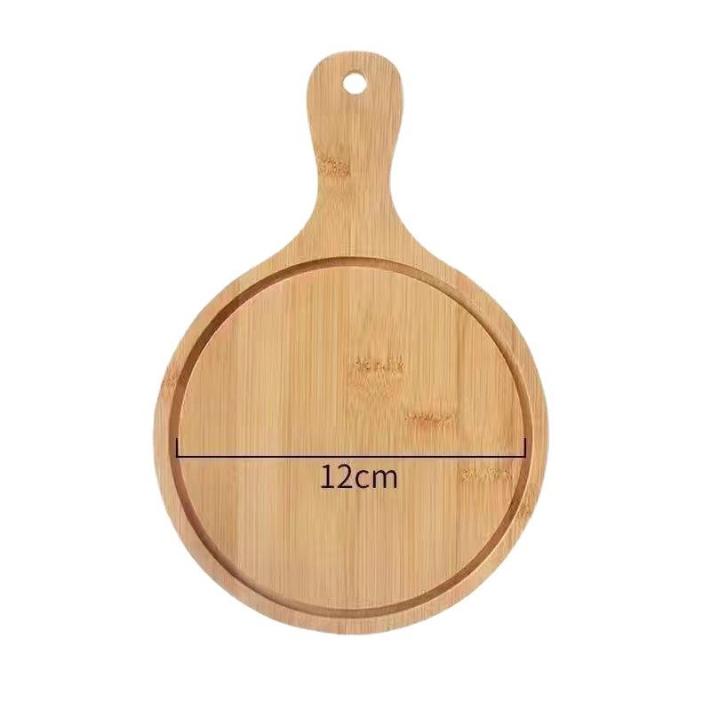pizza plate bamboo tray japanese style wooden tray rectangular wooden plate household steak fruit plate round tray