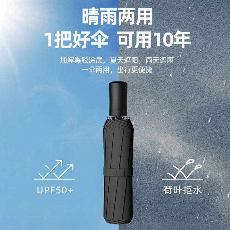 umbrella rain or shine dual-use umbrella folding sun-proof sun umbrella cross-border vinyl parasol home daily use