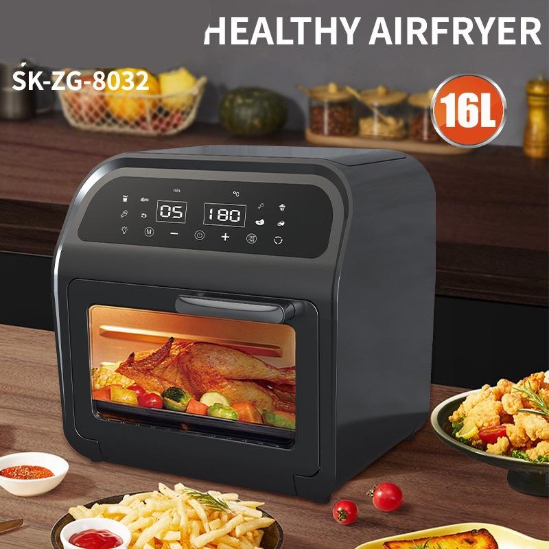 110V Export Cross-Border Generation Air Fryer 16L Capacity Touch Screen Visualization Multifunctional Deep Frying Pan Air Fry