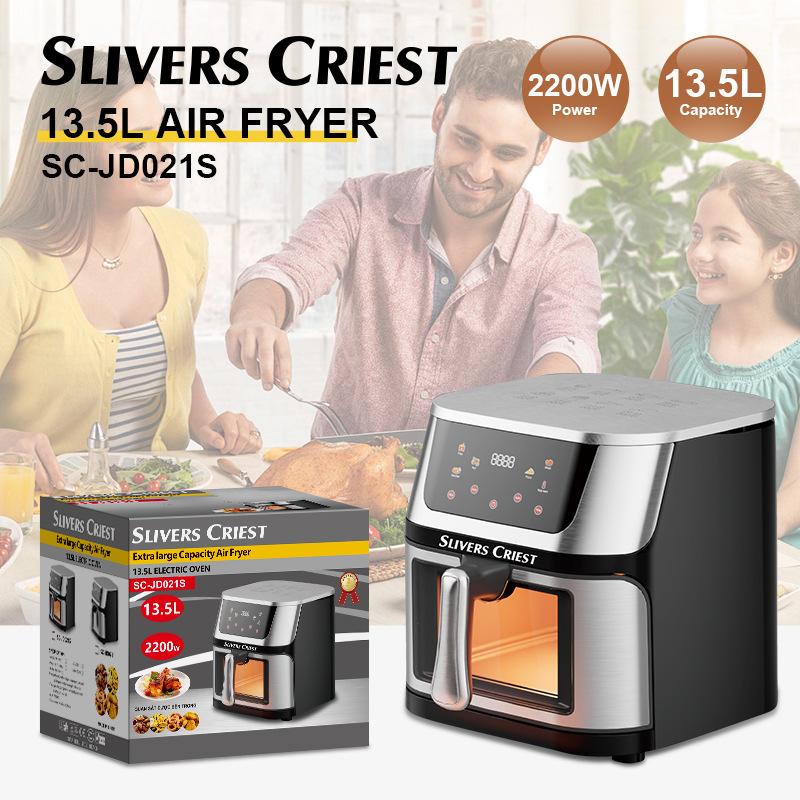 foreign trade 13.5l air fryer smart see-through air fryer 13.5l smart electric oven deep frying pan cross-border