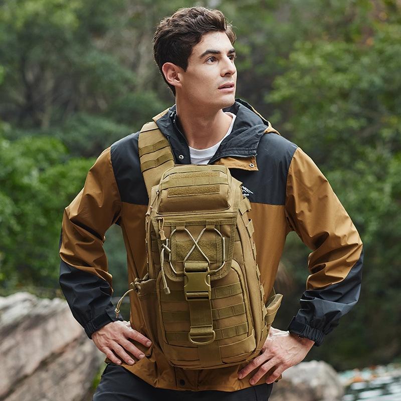 high-end good-looking men's military fan chest bag travel fashion high quality casual camouflage one shoulder crossbody bag