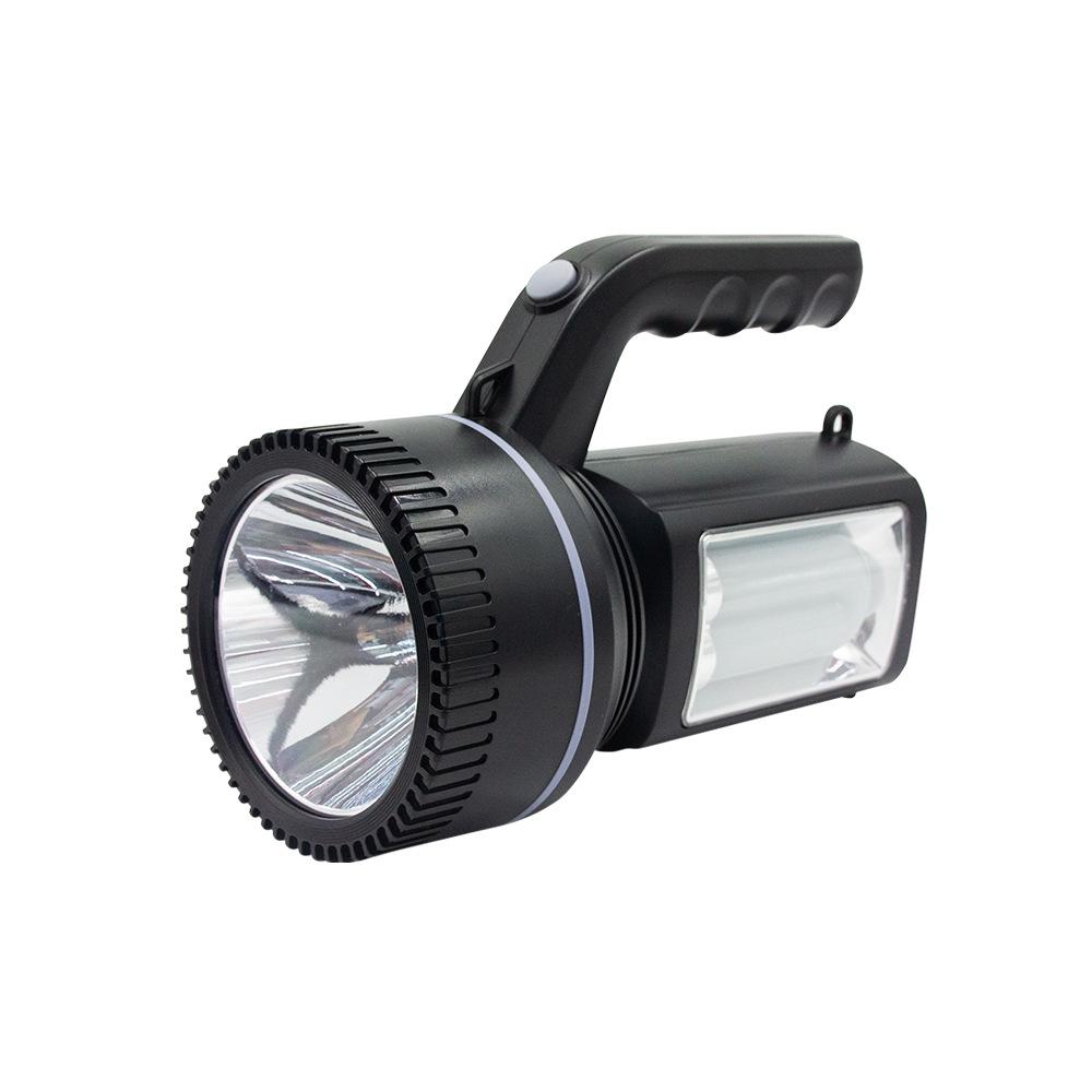 cross-border solar portable torch outdoors convenient lighting sidelight waterproof rechargeable lithium battery strong light led portable power