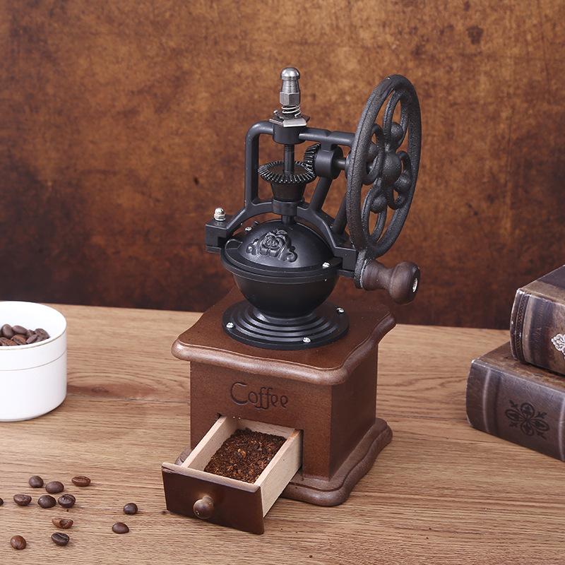 retro rocking wheel coffee coffee grinder household coffee bean grinder manual coffee grinder manual coffee machine