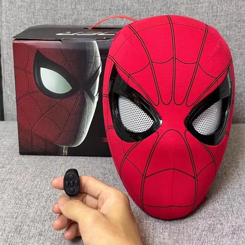 tiktok same spider-man headgear eye movable manual electric winking mask extraordinary hero expedition helmet