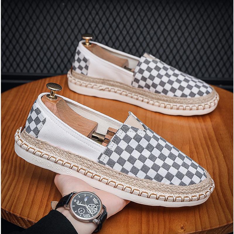 cross-border men's shoes summer 2023 new slip-on men's leisure cloth shoes slip-on fisherman shoes old beijing canvas shoes
