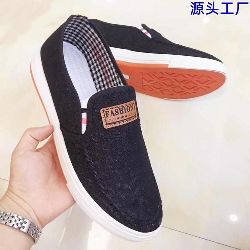 2024 new men's shoes slip-on old beijing cloth shoes slip on shoes men's casual canvas shoes breathable board shoes
