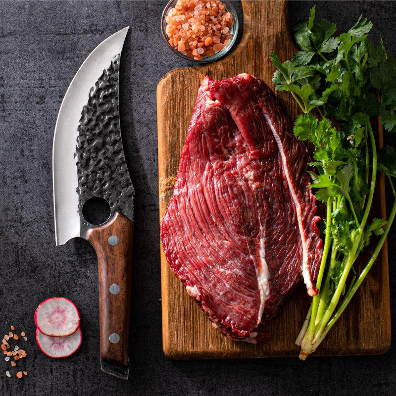 forged ring small kitchen knife slaughter boning knife knife for killing fish outdoor survival replaceable blade knife outdoor hammer pattern small kitchen knife