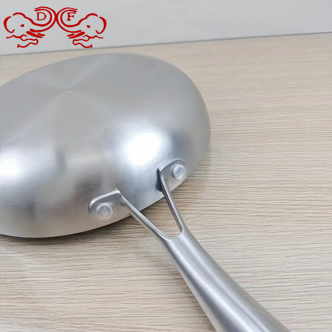 DF68822 304 stainless steel three-layer steel wok, induction cooker, gas universal flat pan, steak frying pan, DF TRADINGHOUSE Specification image