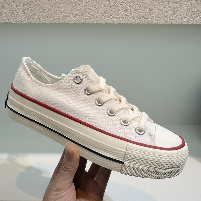 2023 spring new platform canvas shoes women's platform student board shoes korean harajuku fashion shoes
