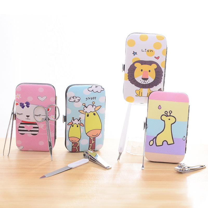 cartoon 7-piece set nail clippers earpick portable manicure manicure implement home pedicure tool nail scissor set