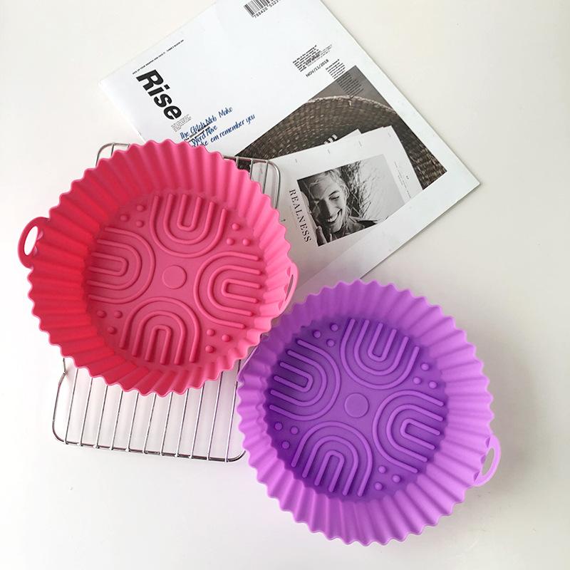 Cross-Border Air Fryer Silicone Baking Tray Air Fryer Silicone Pot Air Fryer Tray