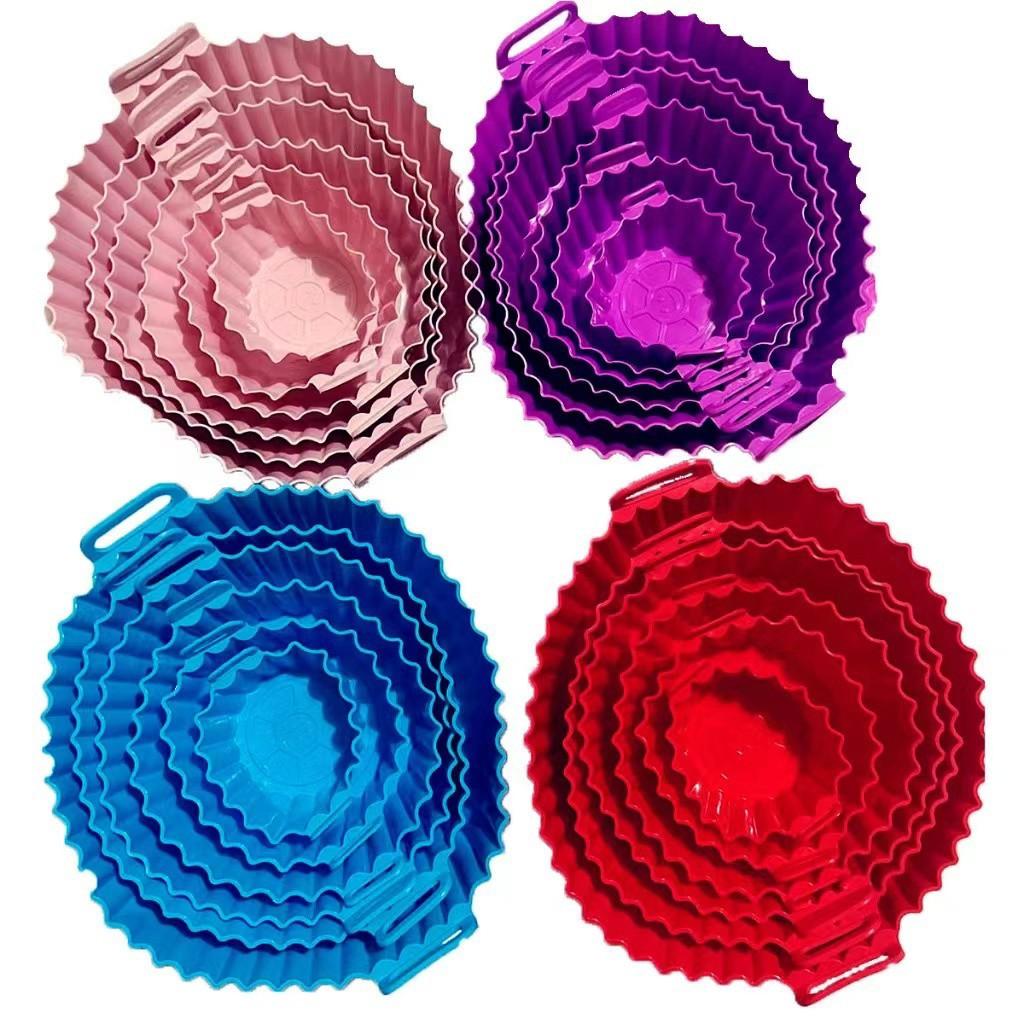 exclusive for cross-border silicone air fryer potholder airfryer air fryer bowl fryer silicone baking tray in stock wholesale