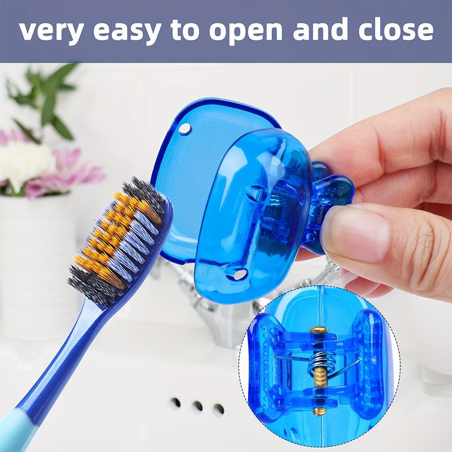 toothbrush storage clip travel protective cap of toothbrush portable plastic clip toothbrush box