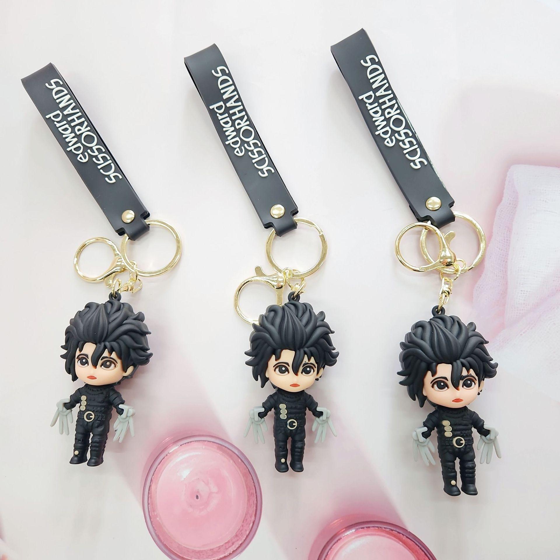 cartoon scissor hand edward movie series keychain pendant exquisite doll small gift wholesale currency