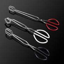 Stainless Steel Carbon Clip Outdoor Barbecue Charcoal Clip Carbon Clip Kitchen Scissor Food Clip Lengthened Fire-Tongs Clamp Charcoal Clip