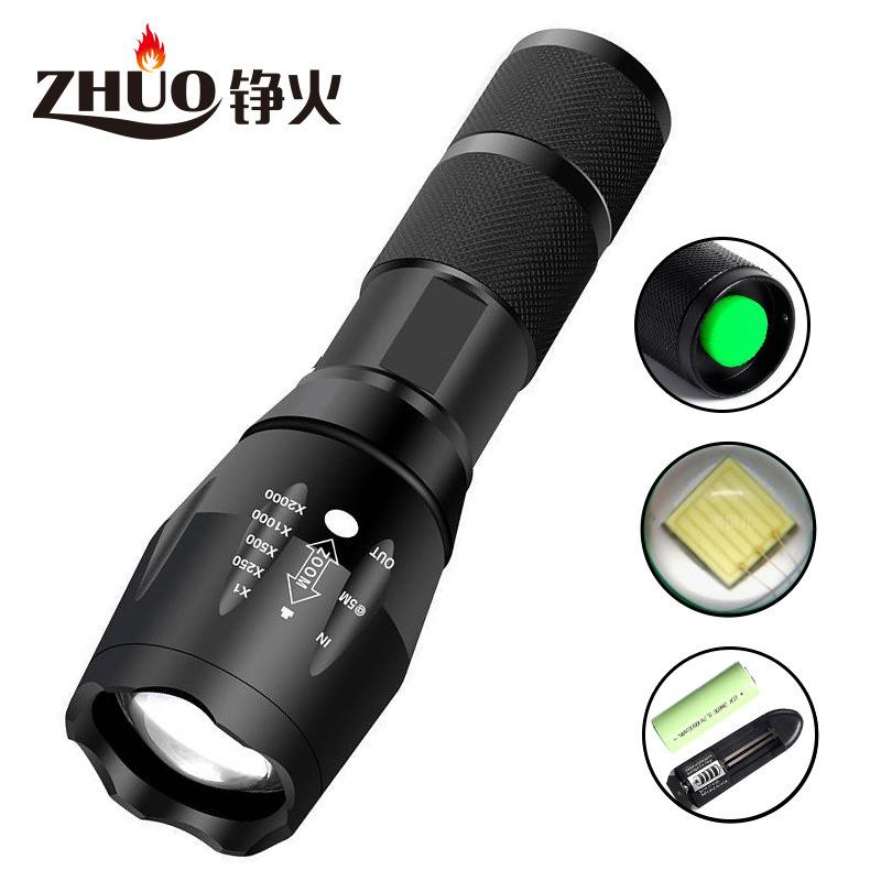 aluminum alloy strong light amazon a100 focusing outdoor hand-held t6 gift power torch