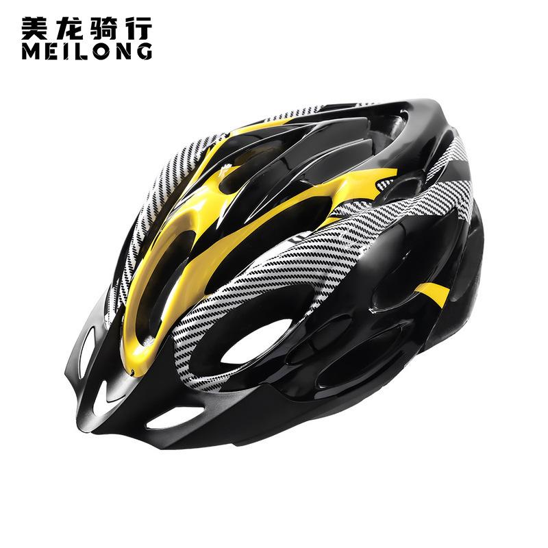 bicycle helmet carbon fiber texture split mountain bike cycling helmet ventilation breathable bicycle cycling fixture