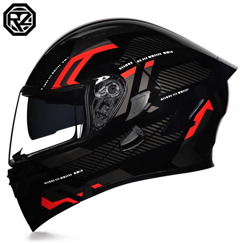 Orz Electric Bicycle Helmet Cross-Border Delivery Men and Women Modular Helmet Full Face Helmet Tail Half Helmet Protective Caps Four Seasons Personality Helmet