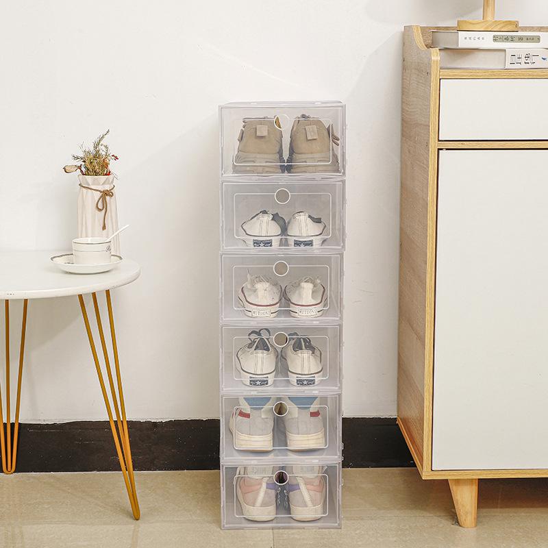 in stock basketball shoes box storage box transparent clamshell household shoe rack storage fantastic clean shoe storage box wholesale
