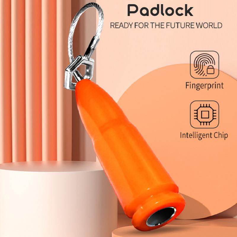 fingerprint padlock smart padlock cabinet lock student dormitory security lock gym small lock luggage small padlock