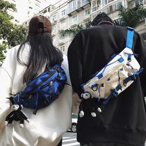 messenger bag fashion brand men's versatile casual chest bag workwear simple ins waist bag japanese couple shoulder messenger bag