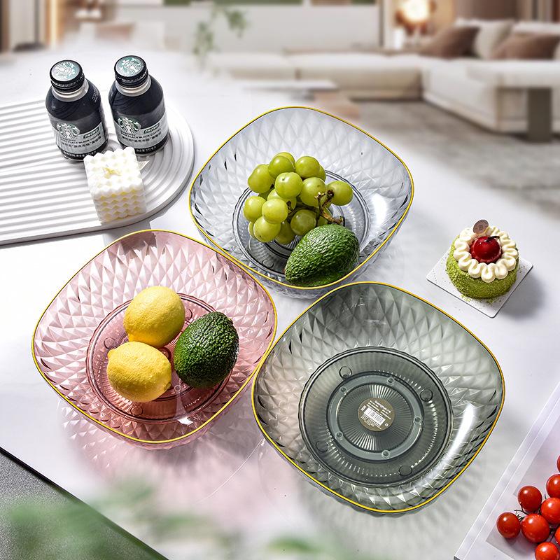 affordable luxury fashion rotating fruit plate ins wind net red creative rotating fruit plate fruit nuts snack storage