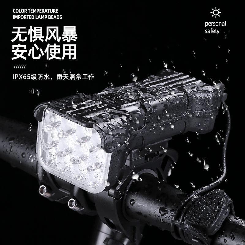 new super bright bicycle light 12 lights night riding power torch usb rechargeable outdoor mountain bike riding equipment