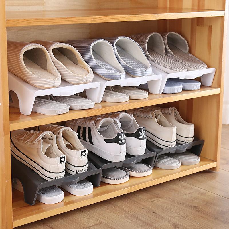 storage shoe rack double-layer plastic double-layer shoe bracket cabinet integrated shoes holder organizing shoes and slippers storage rack