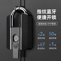 fingerprint padlock password bluetooth remote smart lock outdoor waterproof shop lock warehouse door security lock container door lock