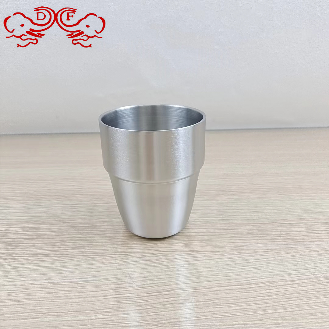 DF68825 stainless steel straight double-layer thickened Korean-style portable cups, stacked vacuum tea cups, water cups, coffee cups, DF TRADINGHOUSE
